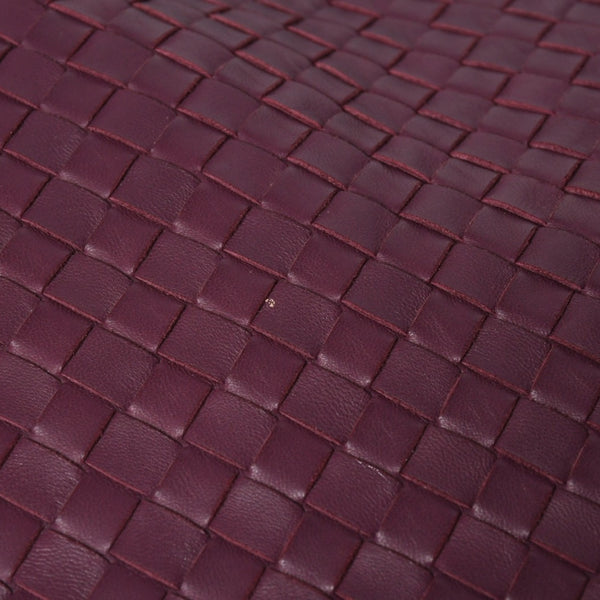 Very Good Condition BOTTEGA VENETA Bottega Veneta Intrecciato One Shoulder Bag Wine Red Purple Used 4a005417
