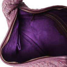 Load image into Gallery viewer, 極美品 BOTTEGA VENETA ボッテガヴェネタ イントレチャート ワンショルダーバッグ ワインレッド パープル 中古 4a005417