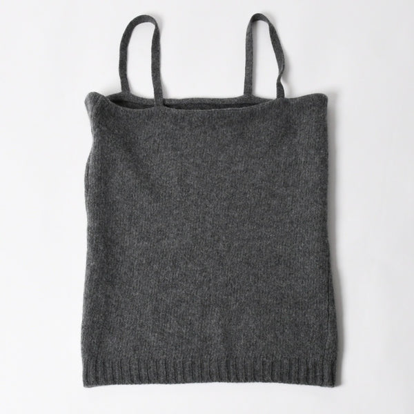PRADA プラダ Detachable Shrug Camisole Sweater ウールアンサンブルニット 20114 S231 12CW セットアップ ボレロ キャミソール バージンウール カシミヤ グレー 44サイズ 美品 中古 4a004700