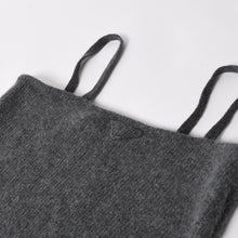 画像をギャラリービューアに読み込む, PRADA プラダ Detachable Shrug Camisole Sweater ウールアンサンブルニット 20114 S231 12CW セットアップ ボレロ キャミソール バージンウール カシミヤ グレー 44サイズ 美品 中古 4a004700