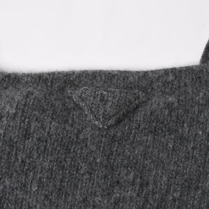 PRADA プラダ Detachable Shrug Camisole Sweater ウールアンサンブルニット 20114 S231 12CW セットアップ ボレロ キャミソール バージンウール カシミヤ グレー 44サイズ 美品 中古 4a004700
