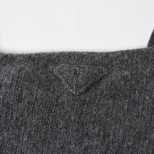PRADA プラダ Detachable Shrug Camisole Sweater ウールアンサンブルニット 20114 S231 12CW セットアップ ボレロ キャミソール バージンウール カシミヤ グレー 44サイズ 美品 中古 4a004700