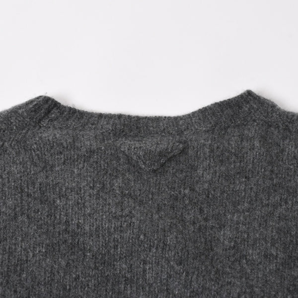 PRADA プラダ Detachable Shrug Camisole Sweater ウールアンサンブルニット 20114 S231 12CW セットアップ ボレロ キャミソール バージンウール カシミヤ グレー 44サイズ 美品 中古 4a004700