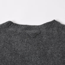 画像をギャラリービューアに読み込む, PRADA プラダ Detachable Shrug Camisole Sweater ウールアンサンブルニット 20114 S231 12CW セットアップ ボレロ キャミソール バージンウール カシミヤ グレー 44サイズ 美品 中古 4a004700