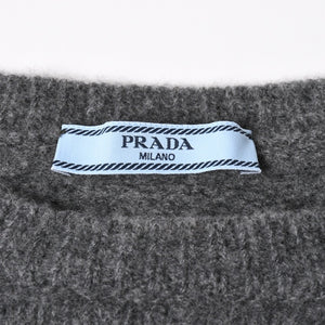 PRADA プラダ Detachable Shrug Camisole Sweater ウールアンサンブルニット 20114 S231 12CW セットアップ ボレロ キャミソール バージンウール カシミヤ グレー 44サイズ 美品 中古 4a004700