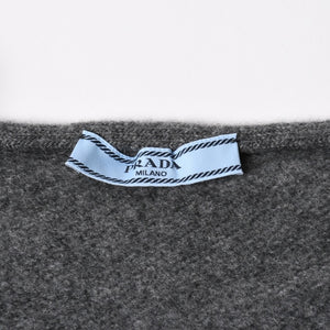 PRADA プラダ Detachable Shrug Camisole Sweater ウールアンサンブルニット 20114 S231 12CW セットアップ ボレロ キャミソール バージンウール カシミヤ グレー 44サイズ 美品 中古 4a004700