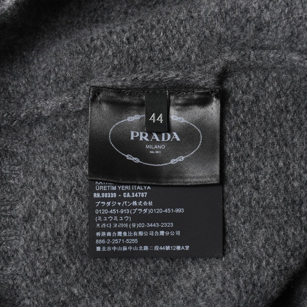 PRADA プラダ Detachable Shrug Camisole Sweater ウールアンサンブルニット 20114 S231 12CW セットアップ ボレロ キャミソール バージンウール カシミヤ グレー 44サイズ 美品 中古 4a004700