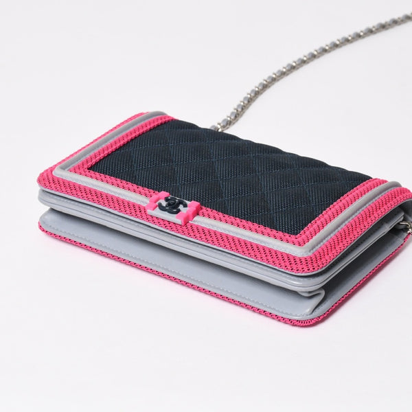 極美品 CHANEL シャネル BOY CHANEL ボーイシャネル チェーンショルダーウォレット A80287 22番台 ココマーク マルチカラー 中古 4a004804