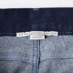 極美品 STELLA MCCARTNEY ステラマッカートニー モノグラム総柄 スキニーデニムパンツ 391883 SMH40 インディゴ レディース ジーンズ 24サイズ 中古 4a003196
