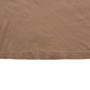 極美品 MIU MIU ミュウミュウ コットン ジャージーTシャツ MJE15 ワッペンロゴ カットソー 半袖Tシャツ カメオ ベージュ XSサイズ 中古 4a005008