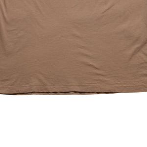 極美品 MIU MIU ミュウミュウ コットン ジャージーTシャツ MJE15 ワッペンロゴ カットソー 半袖Tシャツ カメオ ベージュ XSサイズ 中古 4a005008