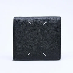 MaisonMargiela メゾンマルジェラ フリップフラップウォレット 二つ折り財布 レザー ブラック ホワイト 美品 中古 4a004805