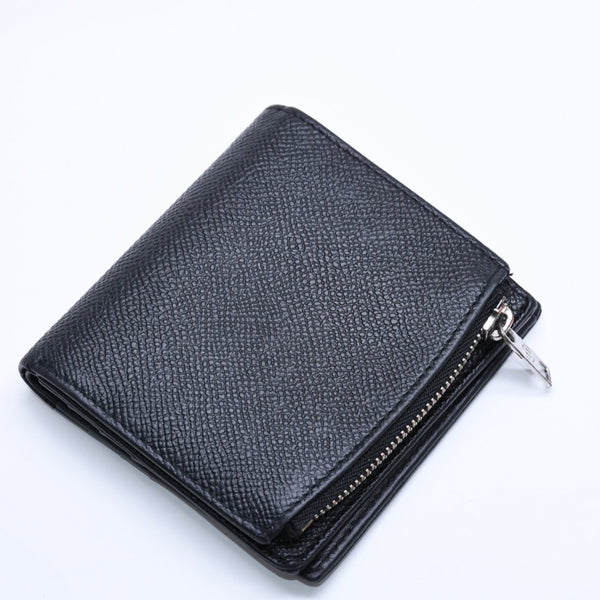 MaisonMargiela メゾンマルジェラ フリップフラップウォレット 二つ折り財布 レザー ブラック ホワイト 美品 中古 4a004805