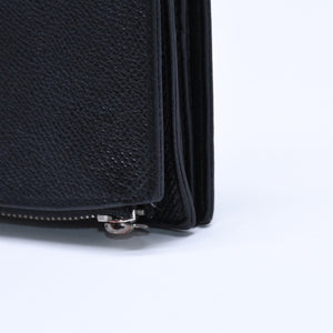MaisonMargiela メゾンマルジェラ フリップフラップウォレット 二つ折り財布 レザー ブラック ホワイト 美品 中古 4a004805