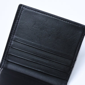 MaisonMargiela メゾンマルジェラ フリップフラップウォレット 二つ折り財布 レザー ブラック ホワイト 美品 中古 4a004805