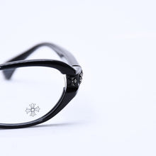 画像をギャラリービューアに読み込む, CHROME HEARTS クロムハーツ JELLY DONUT ジェリードーナツ 伊達メガネ アイウェア 52□16-128 CHクロス ブラック 美品 中古 4a004819