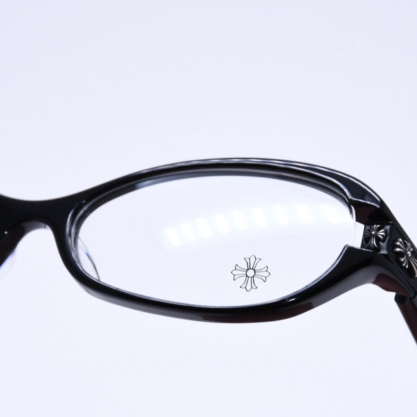CHROME HEARTS JELLY DONUT Jelly Donut Date Glasses Eyewear 52□16-128 CH Cross Black Good Condition Used 4a004819