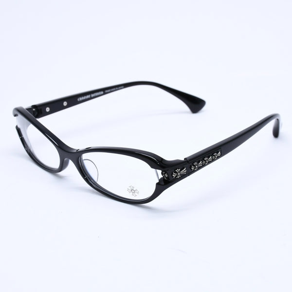 CHROME HEARTS JELLY DONUT Jelly Donut Date Glasses Eyewear 52□16-128 CH Cross Black Good Condition Used 4a004819