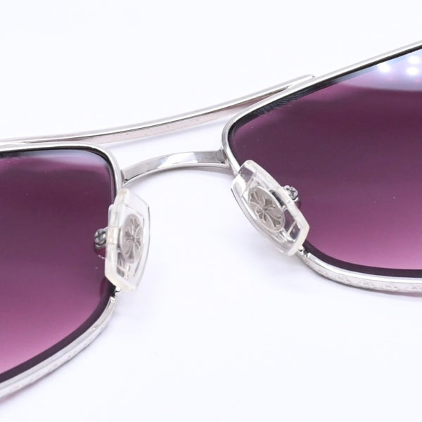 極美品 CHROME HEARTS クロムハーツ LITTLE RED RIOT リトルレッド ライオット サングラス アイウェア CHプラス シルバー925 中古 4a004818