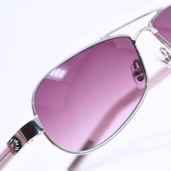 極美品 CHROME HEARTS クロムハーツ LITTLE RED RIOT リトルレッド ライオット サングラス アイウェア CHプラス シルバー925 中古 4a004818