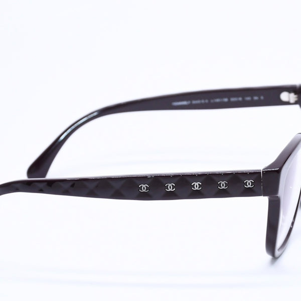 極美品 CHANEL シャネル 伊達メガネ アイウェア 3443-S-A c.1461/SB サイズ53□16 140 ココマーク ダークブラウン 中古 4a004820