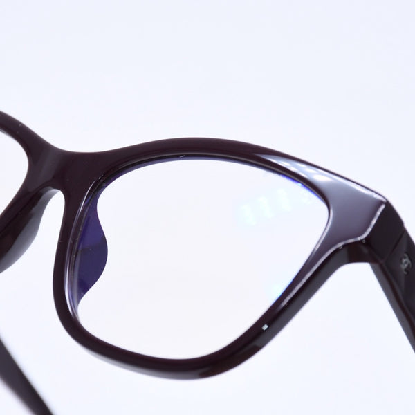 極美品 CHANEL シャネル 伊達メガネ アイウェア 3443-S-A c.1461/SB サイズ53□16 140 ココマーク ダークブラウン 中古 4a004820