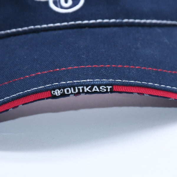 新品同様品 outkast アウトキャスト サンバイザー Owings ネイビー レッド ホワイト コットン 中古 4a004824