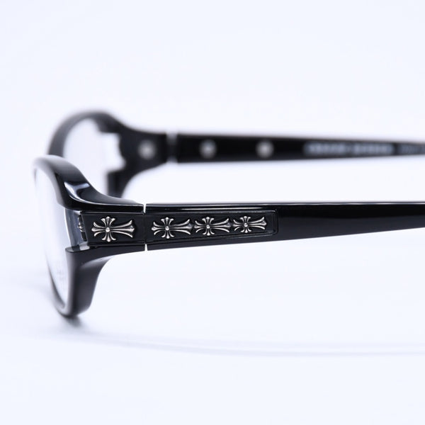 CHROME HEARTS JELLY DONUT Jelly Donut Date Glasses Eyewear 52□16-128 CH Cross Black Good Condition Used 4a004819