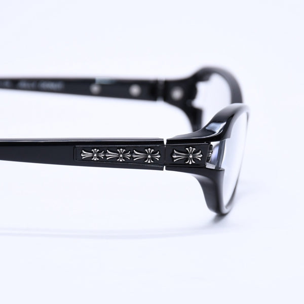 CHROME HEARTS JELLY DONUT Jelly Donut Date Glasses Eyewear 52□16-128 CH Cross Black Good Condition Used 4a004819