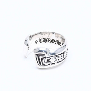 Very good condition CHROME HEARTS SM SCROLL LABEL Scroll label ring Small Weight approx. 7.86g Size 8 Silver 925 Used 4a004826