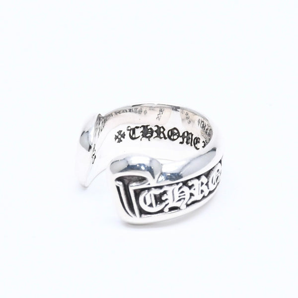 Very good condition CHROME HEARTS SM SCROLL LABEL Scroll label ring Small Weight approx. 7.86g Size 8 Silver 925 Used 4a004826