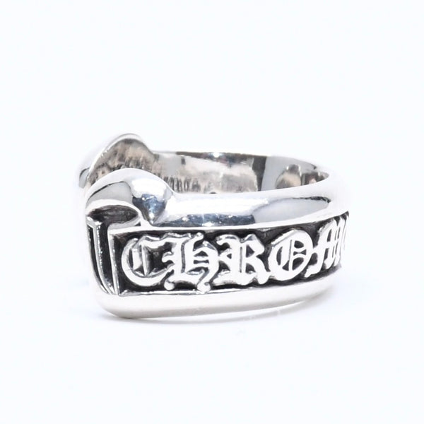 Very good condition CHROME HEARTS SM SCROLL LABEL Scroll label ring Small Weight approx. 7.86g Size 8 Silver 925 Used 4a004826
