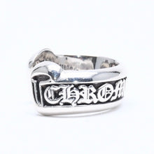 画像をギャラリービューアに読み込む, 極美品 CHROME HEARTS クロムハーツ SM SCROLL LABEL スクロールラベルリング スモール 重量約7.86g サイズ8号 シルバー925 中古 4a004826