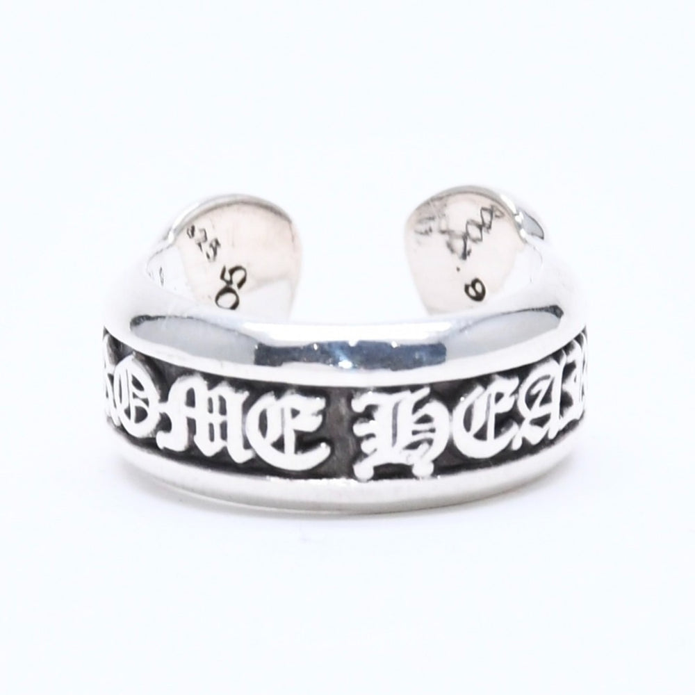 極美品 CHROME HEARTS クロムハーツ SM SCROLL LABEL スクロールラベルリング スモール 重量約7.86g サイズ8号 シルバー925 中古 4a004826