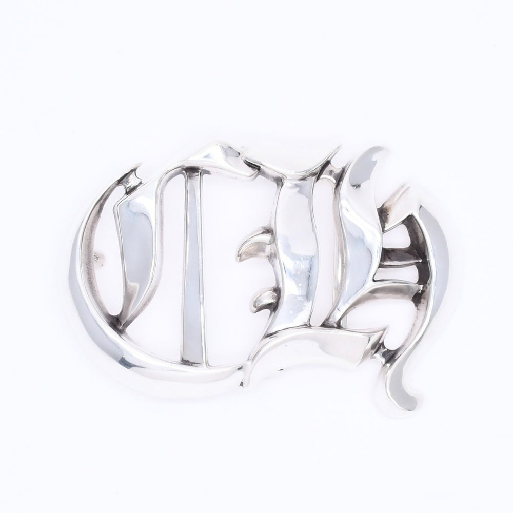 極美品 CHROME HEARTS クロムハーツ CH BCKL 1.5inch CHカットアウト バックル 1.5インチ 重量約198.84g シルバー925 中古 4a004821