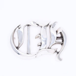 極美品 CHROME HEARTS クロムハーツ CH BCKL 1.5inch CHカットアウト バックル 1.5インチ 重量約198.84g シルバー925 中古 4a004821