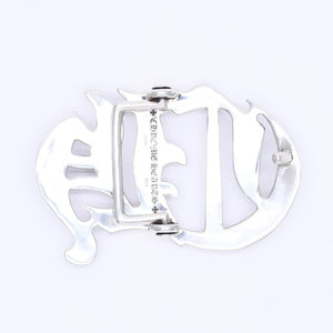 極美品 CHROME HEARTS クロムハーツ CH BCKL 1.5inch CHカットアウト バックル 1.5インチ 重量約198.84g シルバー925 中古 4a004821