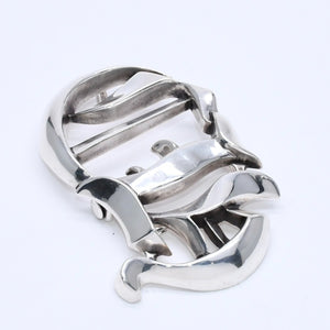 極美品 CHROME HEARTS クロムハーツ CH BCKL 1.5inch CHカットアウト バックル 1.5インチ 重量約198.84g シルバー925 中古 4a004821