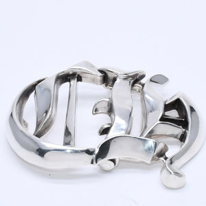 極美品 CHROME HEARTS クロムハーツ CH BCKL 1.5inch CHカットアウト バックル 1.5インチ 重量約198.84g シルバー925 中古 4a004821