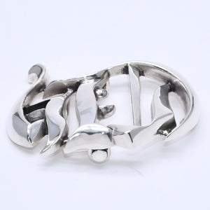 極美品 CHROME HEARTS クロムハーツ CH BCKL 1.5inch CHカットアウト バックル 1.5インチ 重量約198.84g シルバー925 中古 4a004821