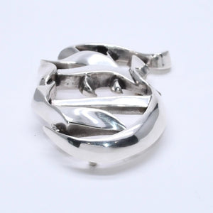 極美品 CHROME HEARTS クロムハーツ CH BCKL 1.5inch CHカットアウト バックル 1.5インチ 重量約198.84g シルバー925 中古 4a004821