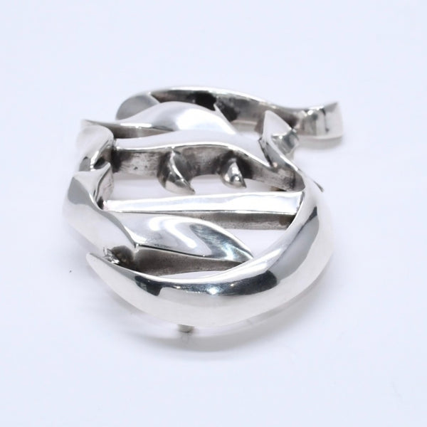 極美品 CHROME HEARTS クロムハーツ CH BCKL 1.5inch CHカットアウト バックル 1.5インチ 重量約198.84g シルバー925 中古 4a004821