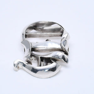 極美品 CHROME HEARTS クロムハーツ CH BCKL 1.5inch CHカットアウト バックル 1.5インチ 重量約198.84g シルバー925 中古 4a004821