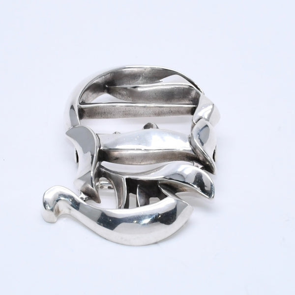 極美品 CHROME HEARTS クロムハーツ CH BCKL 1.5inch CHカットアウト バックル 1.5インチ 重量約198.84g シルバー925 中古 4a004821