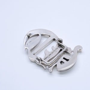 極美品 CHROME HEARTS クロムハーツ CH BCKL 1.5inch CHカットアウト バックル 1.5インチ 重量約198.84g シルバー925 中古 4a004821