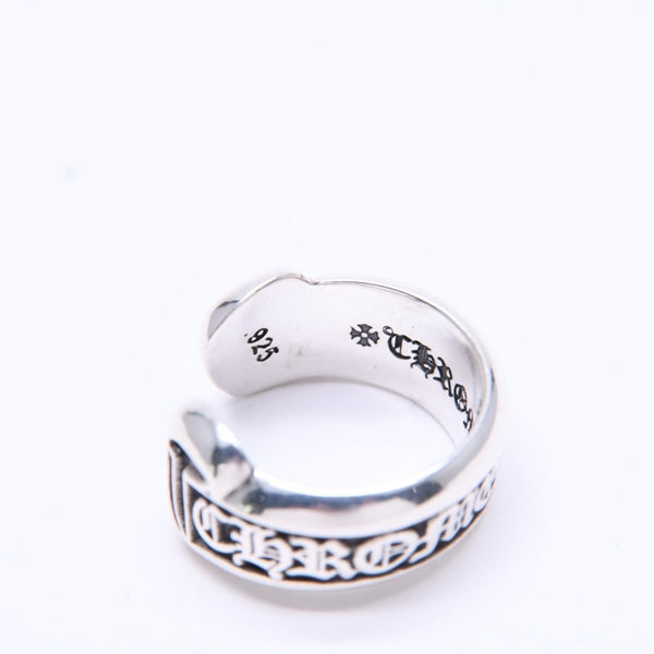 Very good condition CHROME HEARTS SM SCROLL LABEL Scroll label ring Small Weight approx. 7.86g Size 8 Silver 925 Used 4a004826