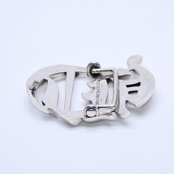 極美品 CHROME HEARTS クロムハーツ CH BCKL 1.5inch CHカットアウト バックル 1.5インチ 重量約198.84g シルバー925 中古 4a004821