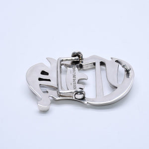 極美品 CHROME HEARTS クロムハーツ CH BCKL 1.5inch CHカットアウト バックル 1.5インチ 重量約198.84g シルバー925 中古 4a004821