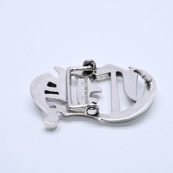極美品 CHROME HEARTS クロムハーツ CH BCKL 1.5inch CHカットアウト バックル 1.5インチ 重量約198.84g シルバー925 中古 4a004821