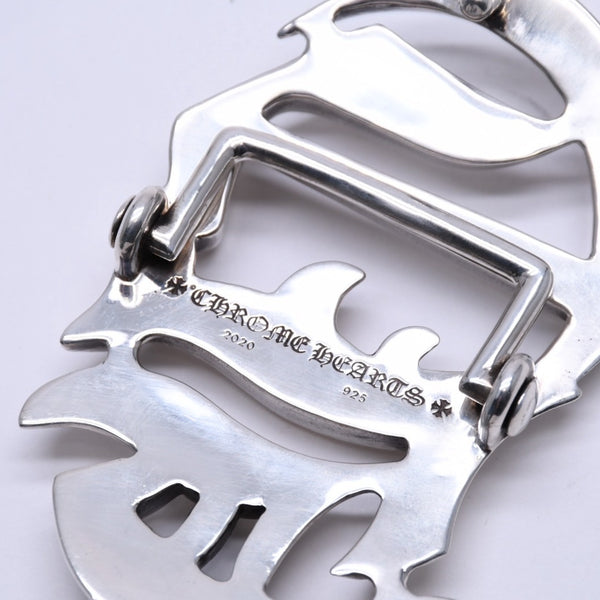 極美品 CHROME HEARTS クロムハーツ CH BCKL 1.5inch CHカットアウト バックル 1.5インチ 重量約198.84g シルバー925 中古 4a004821